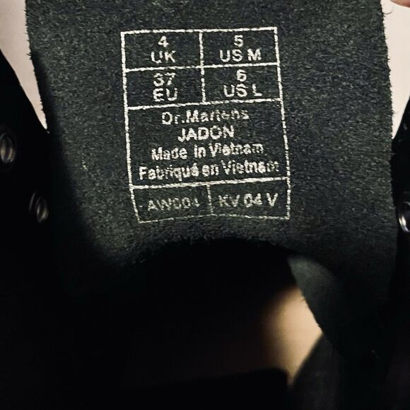 Dr Martens Jadon Platform Boots Polished Smooth Black Leather M 5 W 6 Combat Zip - Picture 7 of 8